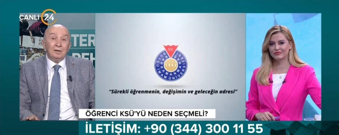 KSÜ Rektörü Prof. Dr. Alptekin Yasım, 24 TV’de ‘Tercih Rehberi’ Programına Konuk Oldu